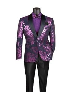 CCO Men's Outlet Slim Fit Sport Coat - Floral Design