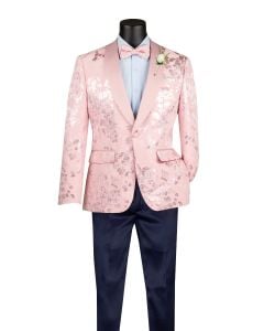 Vinci Men's Slim Fit Sport Coat - Floral Design