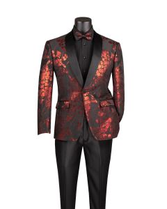 Vinci Men's Slim Fit Sport Coat - Floral Design