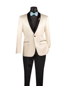 Vinci Men's Slim Fit Sport Coat - Narrow Shawl Lapel