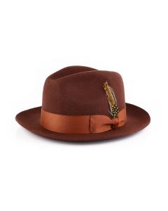 Steven Land Men's 100% Wool Hat - Firm Fedora Finish