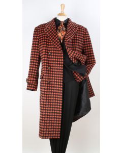 Apollo King Men's Outlet 3/4 Length Top Coat - Notch Lapel
