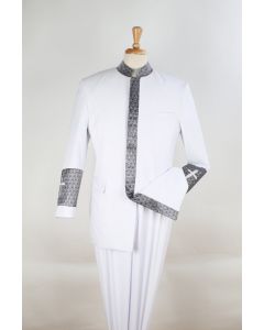 Apollo King Men's Outlet 2pc Nehru Style Suit - Pastor Suit