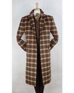 Apollo King Men's Outlet Full Length Top Coat - 3 Button Coat