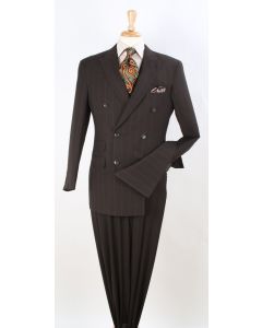 Royal Diamond Men's 3pc Double Breasted Suit - Classic Windowpane