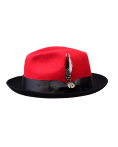 Bently Men's Australian Wool Fedora Hat - Bold Two Tone