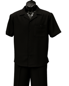 CCO Men's 2 Piece Wide Leg Walking Suit - Chest Pocket