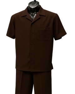 Zacchi Men's Wide Leg 2 Piece Walking Suit - Chest Pocket