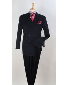 Apollo King Men's 3pc Double Breasted Suit -  New Solid Colors