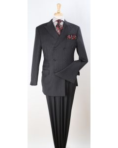 Apollo King Men's 3pc 100% Wool Outlet Double Breasted Suit - Fashion Design