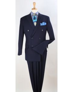Apollo King Men's 2pc Double Breasted Outlet Suit - Double Pleated Pants