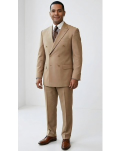 Apollo King Men's 2pc Double Breasted Outlet Suit - Pleated Pants