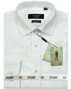 Statement Men's Outlet Long Sleeve 100% Cotton Shirt - Pin Dot