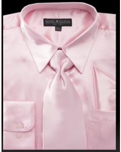 Daniel Ellissa Men's Basic Dress Shirt Set - Versatile Satin