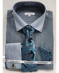 dress shirt set Grey/Black Dress Shirt and Tie Combo