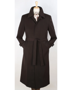 Black Diamond Men's Outlet Full Length Duster Coat - Wide Fashion Lapel