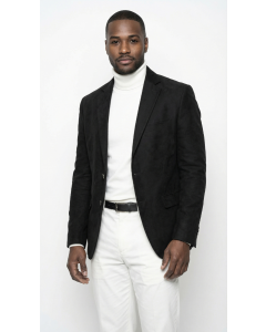 Black Blazer Micro Suede Men's Blazer Jacket