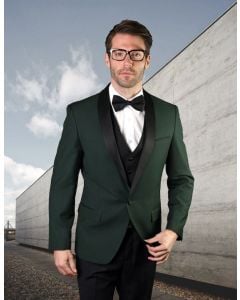 Statement Men's Outlet 3 Piece Wool Tuxedo - Stylish Accents