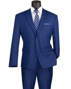CCO Men's Outlet 2 Piece Wool Feel Executive Suit - Adjustable Waistband