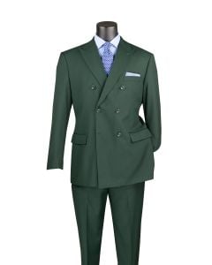 CCO Men's Outlet 2 Piece Double Breasted Suit - Adjustable Waistband 