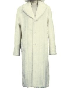 Canto Men's Faux Fur Coat - Full Length Fashion Coat