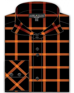 Daniel Ellissa Men's Outlet Fashion Dress Shirt - Bold Windowpane