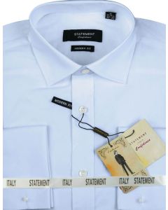 Statement Men's Long Sleeve 100% Cotton Shirt - French Cuff