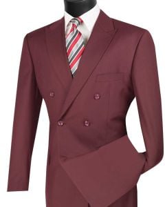 CCO Men's Outlet 2 Piece Double Breasted Suit - Adjustable Waistband 