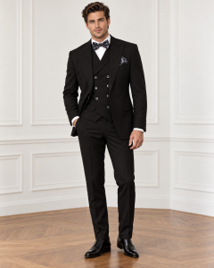 Statement Men's 100% Wool Suit - Unique Double Breasted Vest