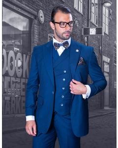 Statement Men's Outlet 100% Wool Suit - Unique Double Breasted Vest