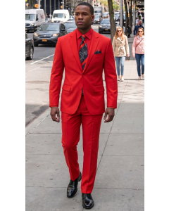 Red Suit Inexpensive Suits for Men