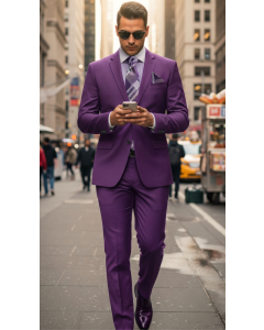 Royal Diamond Men's Outlet 2 Piece Suit - Solid Colors
