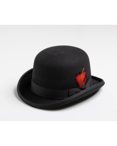 Black Derby Hat Bowler Hat Mens Wool Felt Hats