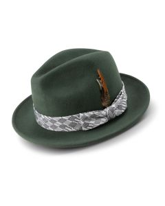 Montique Men's Wool Felt Hat - Abstract Checker Band 