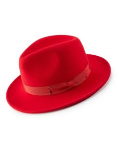 Montique Men's Fashion Wool Fedora Hat - Solid Color