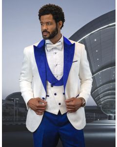 Statement Men's 3 Piece Fashion Tuxedo - Bold Accents