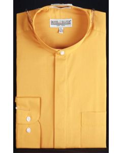 Daniel Ellissa Men's Outlet Banded Collar Dress Shirt - Solid Color