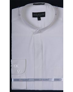 Daniel Ellissa Men's Outlet Banded Collar Dress Shirt - Solid Color