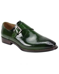 Giovanni Men's Leather Dress Shoe - Sleek Leather Buckle
