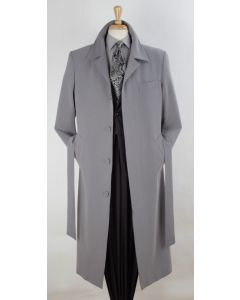 John Knight Men's Outlet Full Length Length Top Coat - Hidden Buttons