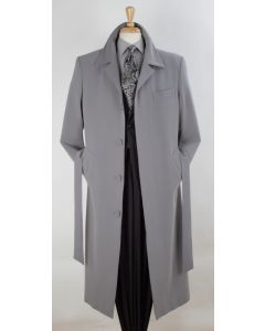 John Knight Men's Full Length Length Top Coat - Hidden Buttons