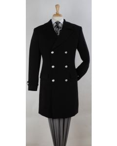 John Knight Men's 3/4 Length Top Coat - Double Breasted