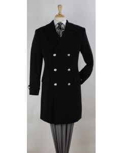John Knight Men's Outlet 3/4 Length Top Coat - Double Breasted