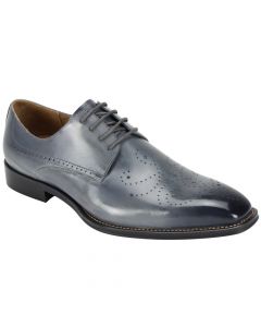 Giovanni Men's Leather Dress Shoe - Perforated Pattern