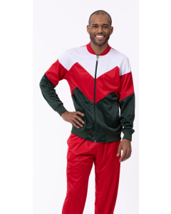 Montique Men's 2 Piece Sport Track Suit - Chevron Design