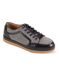 Giovanni Men's Leather Sneaker Style Shoe - Tweed Accents