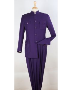 Apollo King Men's Outlet 2 Piece Nehru Style Suit - Fashion Pockets