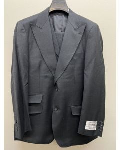 Apollo King Men's 3pc 100% Worsted Wool Suit - Peak Lapel