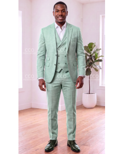 Mint Mens 3 Piece Notched Lapel Wool Suit