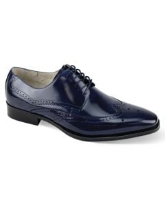 Giovanni Men's Outlet Leather Dress Shoe - Winged Tip Perforations